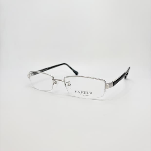 CAREER 실버 라인 반무테 빈티지안경