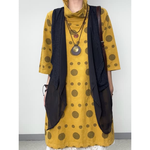 빈티지 차콜 베스트 조끼