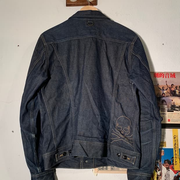 마스터마인드 X 리 해골 자수 데님자켓