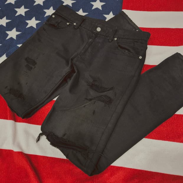 비즈빔 visvim 12D17 blk dmgd 데님 진