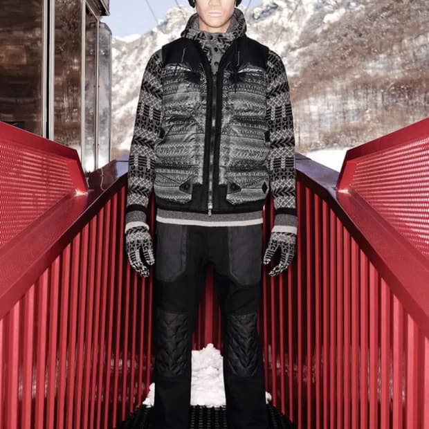 몽클레르 X 화이트 마운티니어링 풀-버튼 후디 니트웨어(M 사이즈)