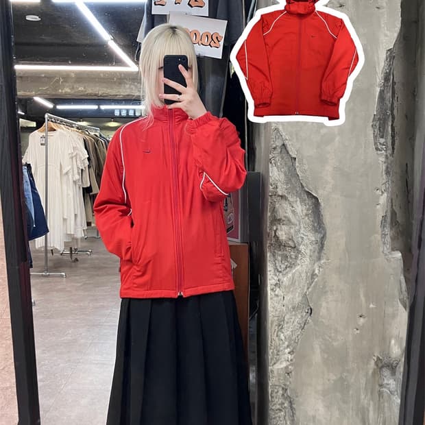 나이키 패딩 점퍼 레드 L #csz4109