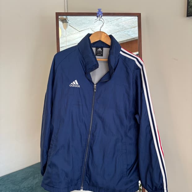 아디다스 네이비 3선 트랙 자켓