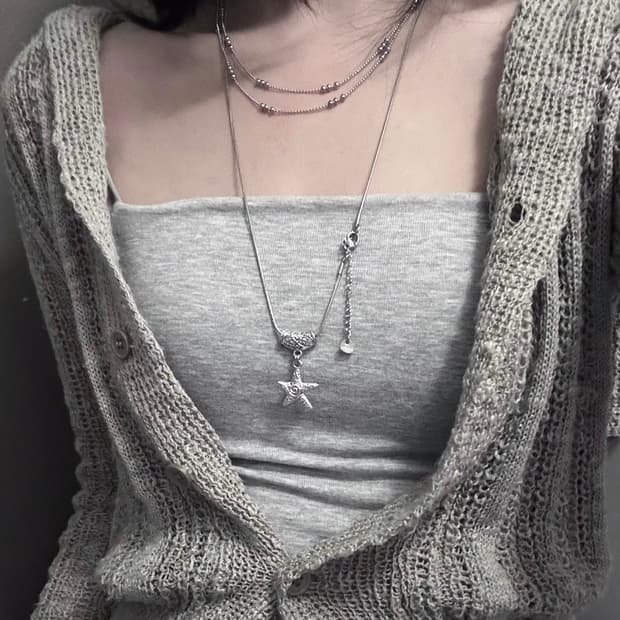 Star Ball Chain Necklace (일체형 X)