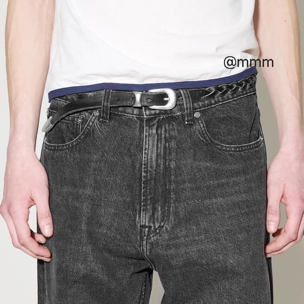[Unisex]Weaving leather belt