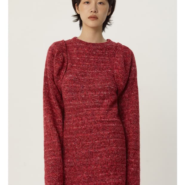 큐리티 볼레로 원피스 set (red)