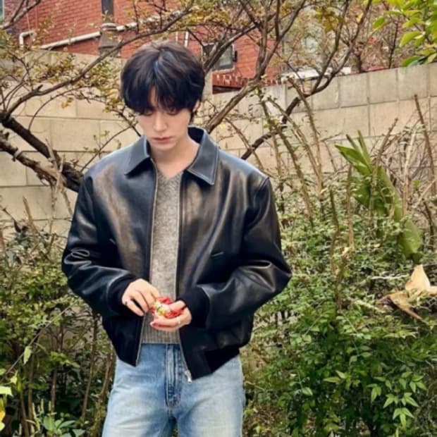 [새상품] 렉토 Ben 벤 고트 레더 점퍼 자켓 블랙