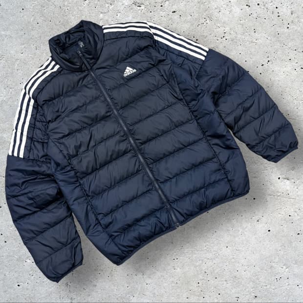 [3XL] 아디다스 퀼팅 삼선 패딩 네이비 C86