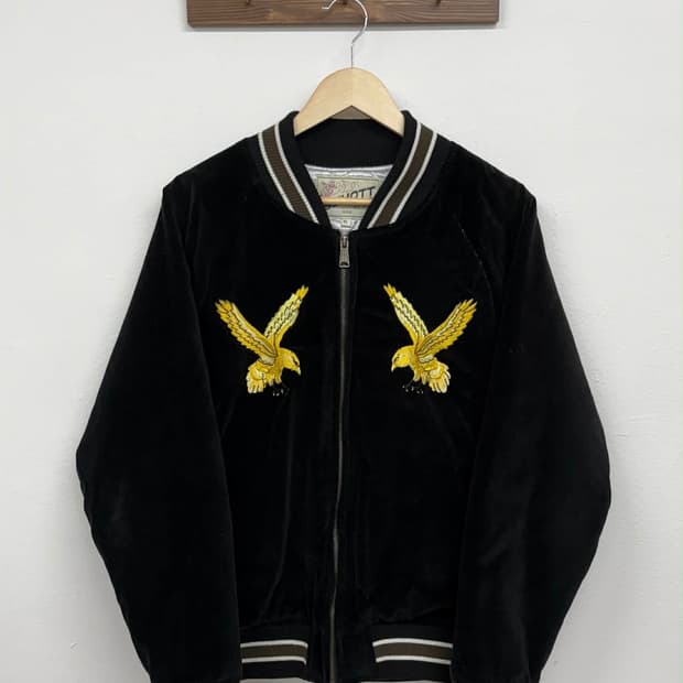 [XL] 쇼트 수베니어 벨벳 스카잔 자켓