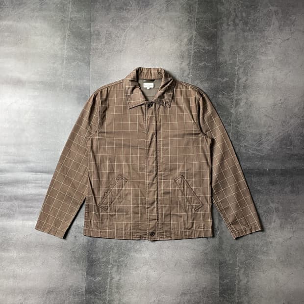 PAUL SMITH 폴스미스 빈티지 브라운 체크 집업자켓 A00404