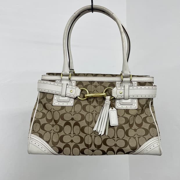 코치 자카드 버클 숄더백 