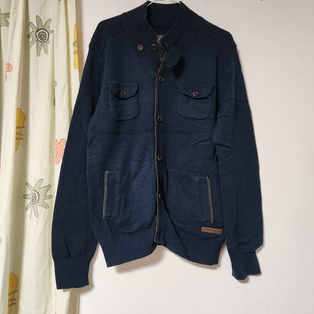 BASSO HOMME 네이비 니트 가디건 105