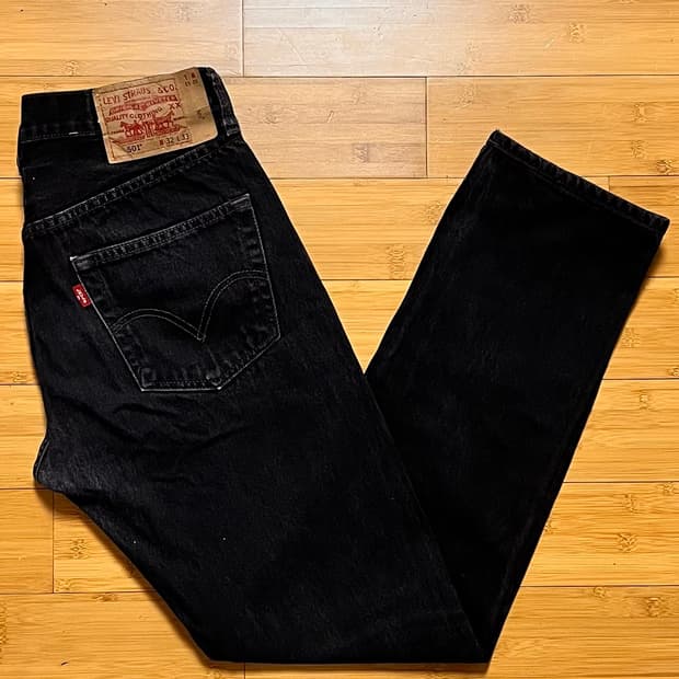 리바이스 501 블랙진 데님팬츠 W32 L33
