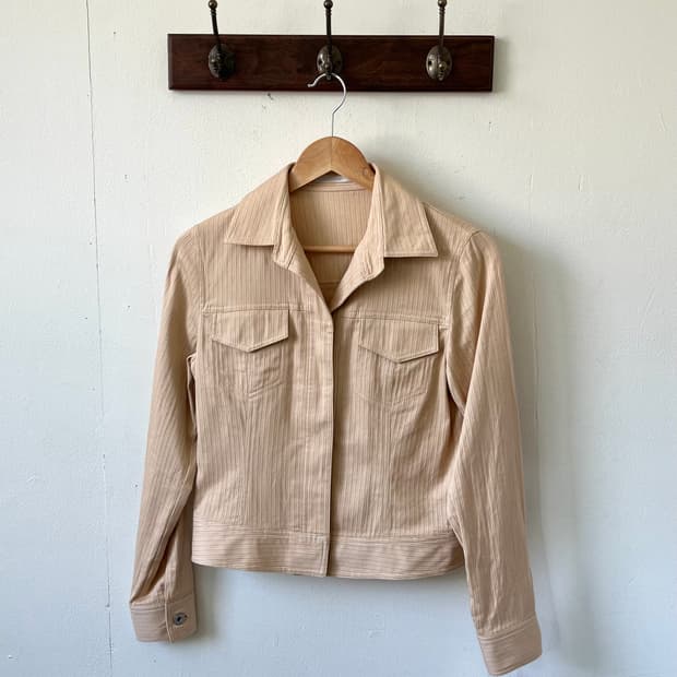 MULTI MIX 스트라이프 크롭 자켓