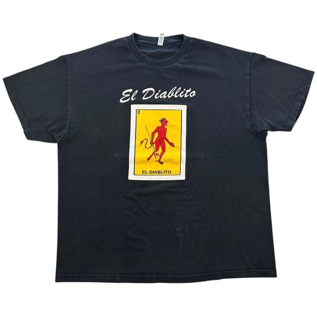 El Diablito Devil 타로카드 그래픽 티셔츠