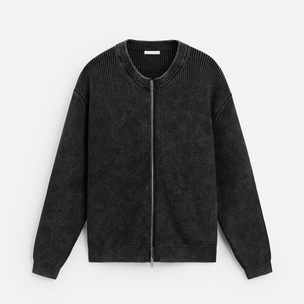 Zara 자라 워싱 펄 니트 가디건