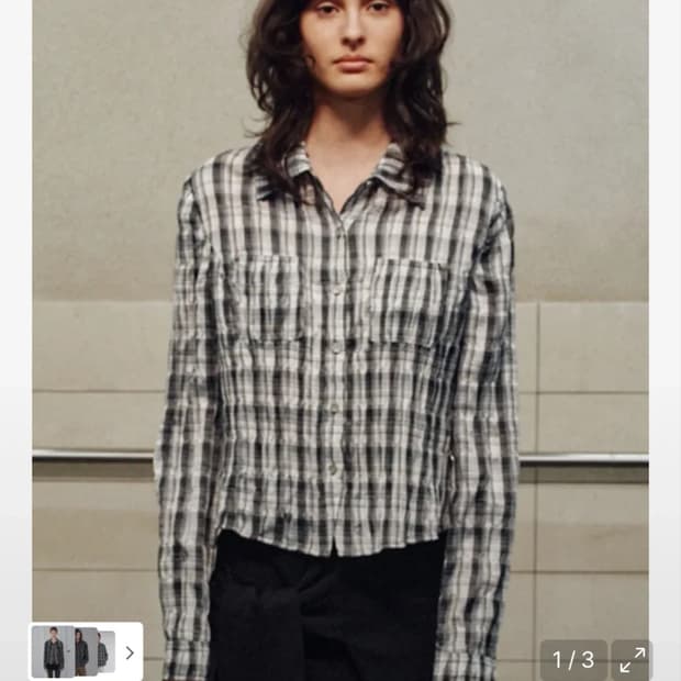 레이브 체크셔츠