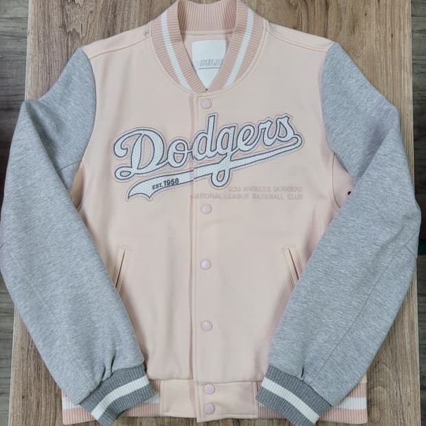 MLB LA 다저스 핑크색 야구 점퍼