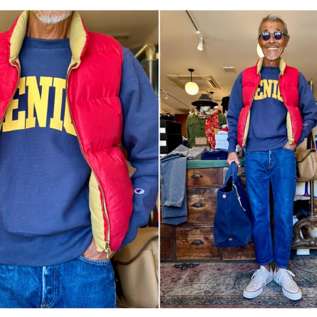 [L] 챔피온 재팬 리버스 위브 VENICE 크루넥 스웻셔츠 다크네이비