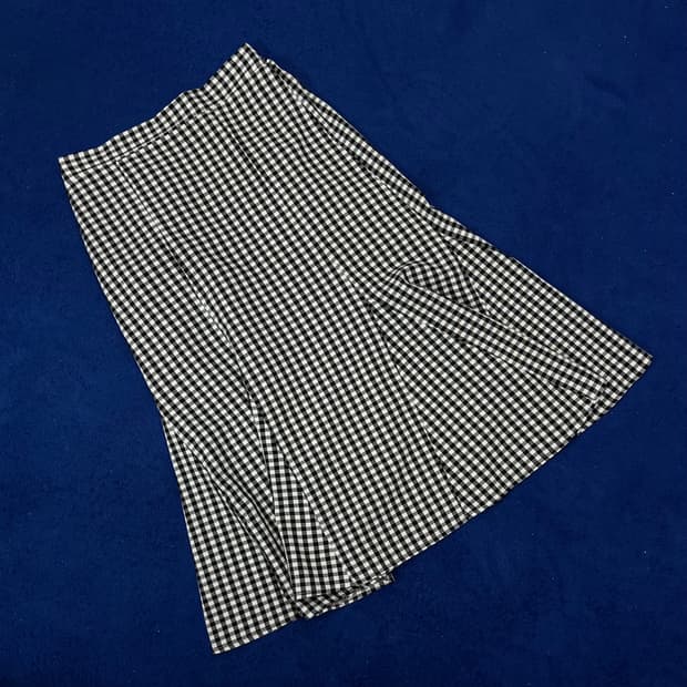 모리걸 체크 롱스커트