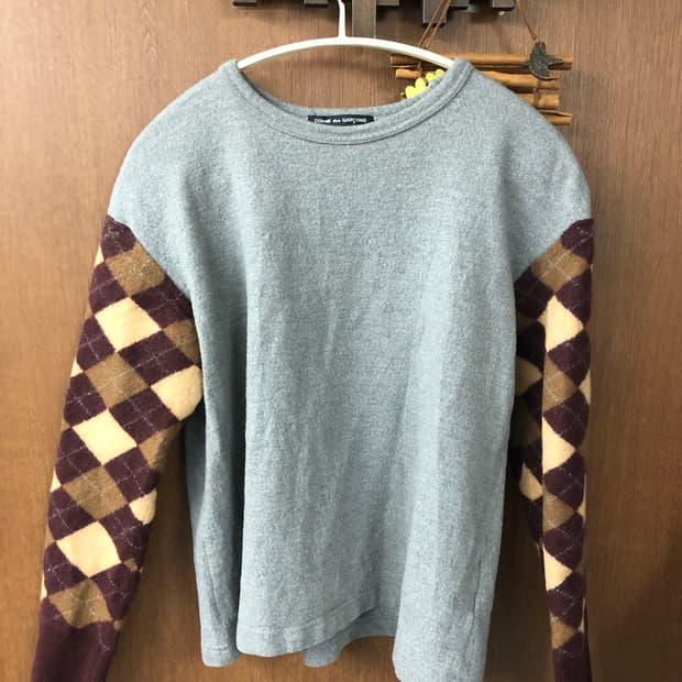 Comme des garcons homme 아가일 니트 m