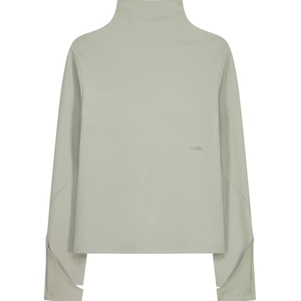 오호스 mock neck tee mint grey