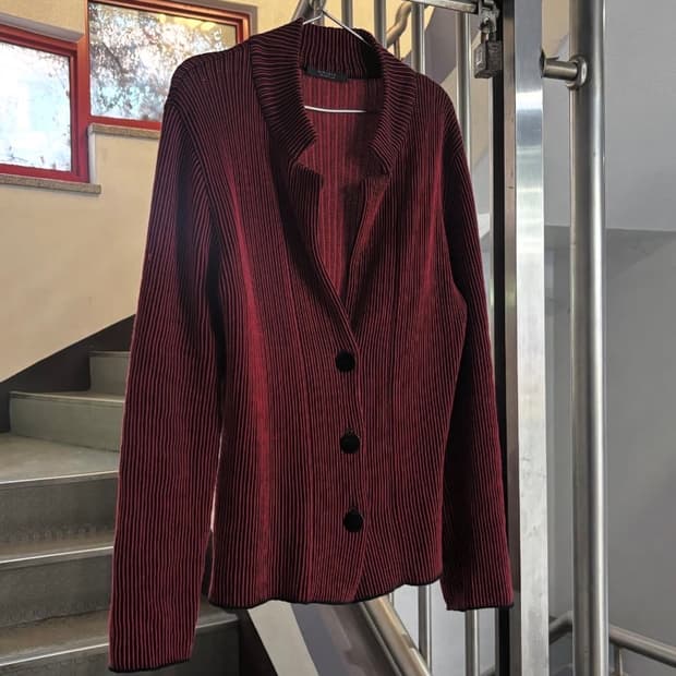 KRIZIA Maglia Pinstripe Knit Jacket