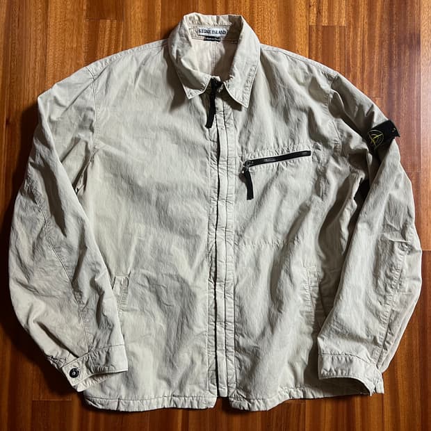 98aw 빈티지 그린와펜 스톤 아일랜드 오버셔츠 자켓