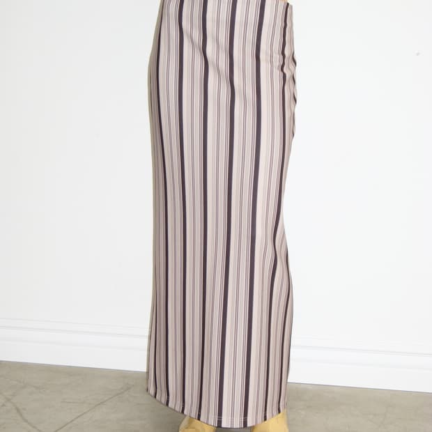 폴리수엠 스트라이프 맥시 스커트 베이지 1사이즈