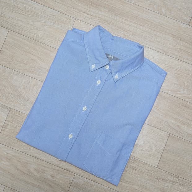 XL)유니클로 여성 옥스포드 셔츠 하늘색