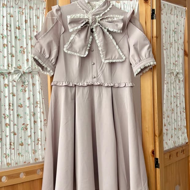 로지타 rojita 보우타이 원피스 양산형 양지뢰 스나계