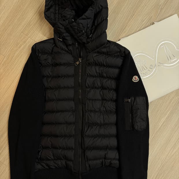 몽클레어 후드 니트패딩 L(100)
