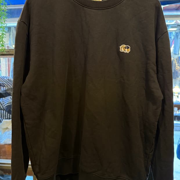 헤지스 피즈 프렌치 테리 더블 로고 맨투맨