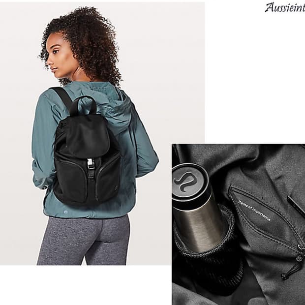 [택포] 룰루레몬 캐리 온워드 럭섹 블랙 미니 백팩  [A]