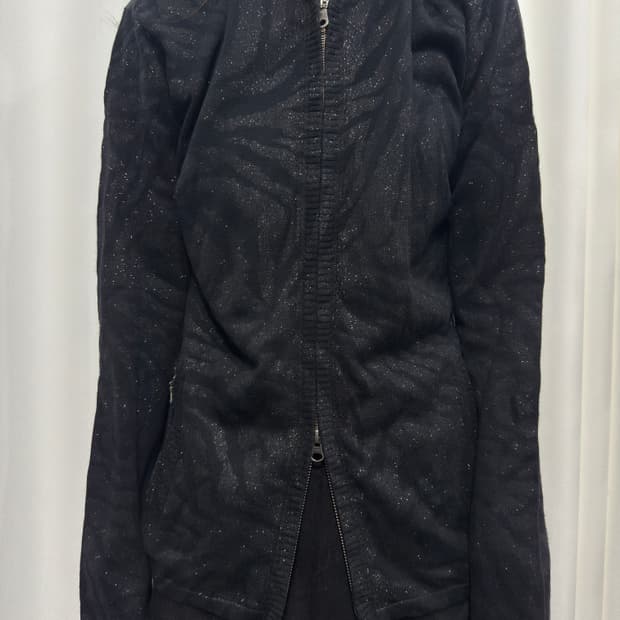 zebra glitter hood twoway zipup 