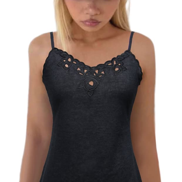 Flower Back Button sleeveless