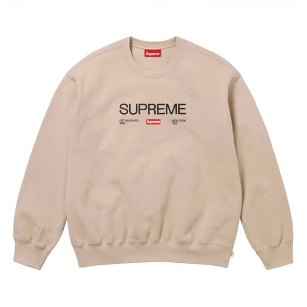 슈프림 이스테블리시드 크루넥 클레이 - L