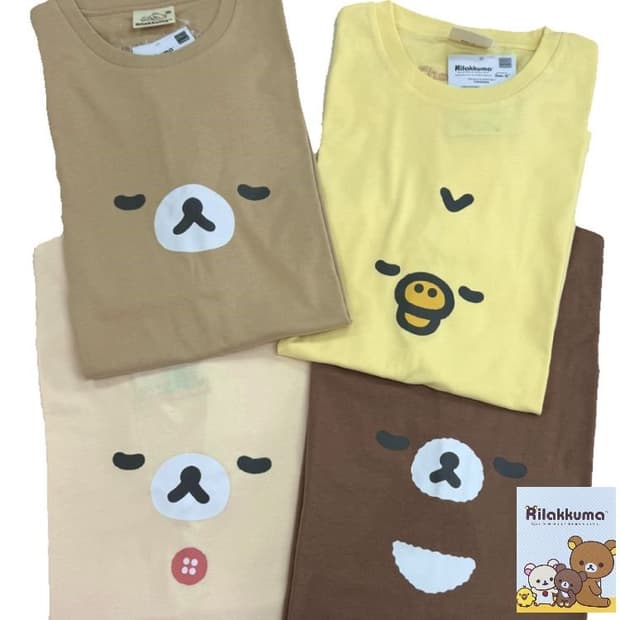 San -X 정품 티셔츠 키이로이토리 , 차이로이코구마