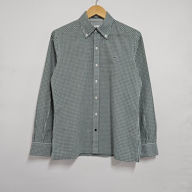 95 라코스테 그린 깅엄체크 셔츠