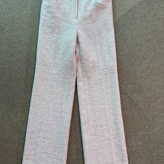 Grove연핑크 트위드 슬렉스  마른 55   새상품