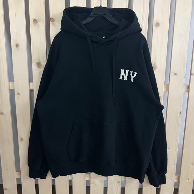 (L) MLB 블랙 NY 뉴욕 후드티