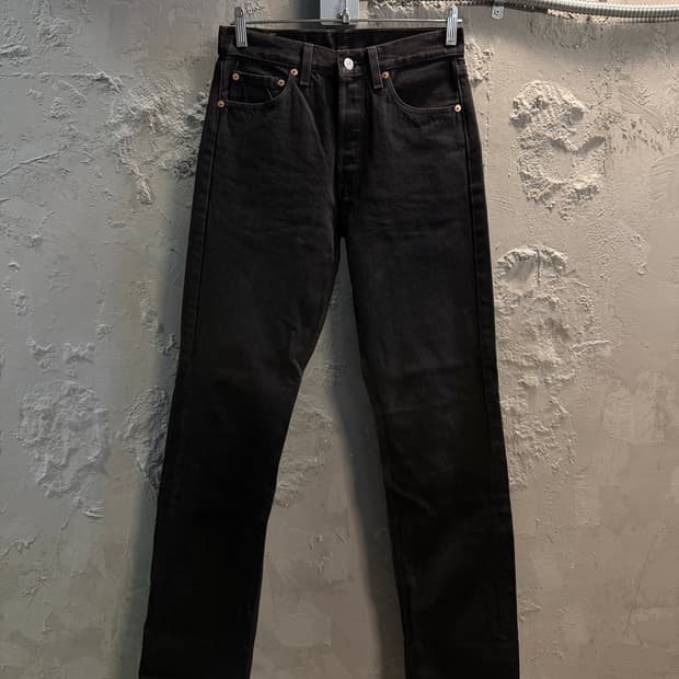 28 리바이스 1996년 USA LEVIS 501 블랙 데님 팬츠