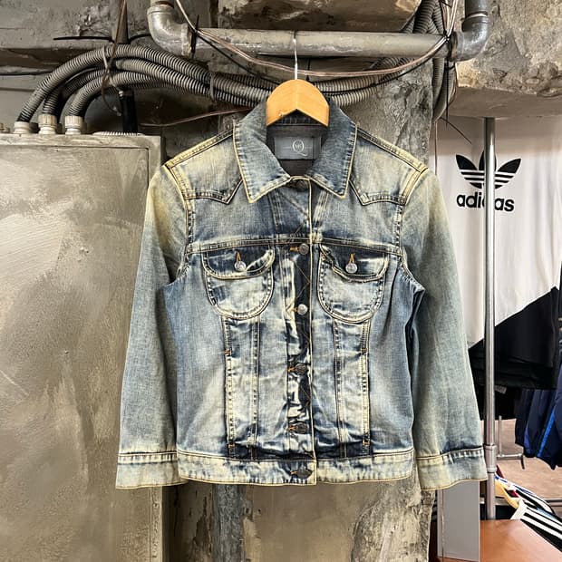 알렉산더 맥퀸 자수 데님자켓 38 #csz2454