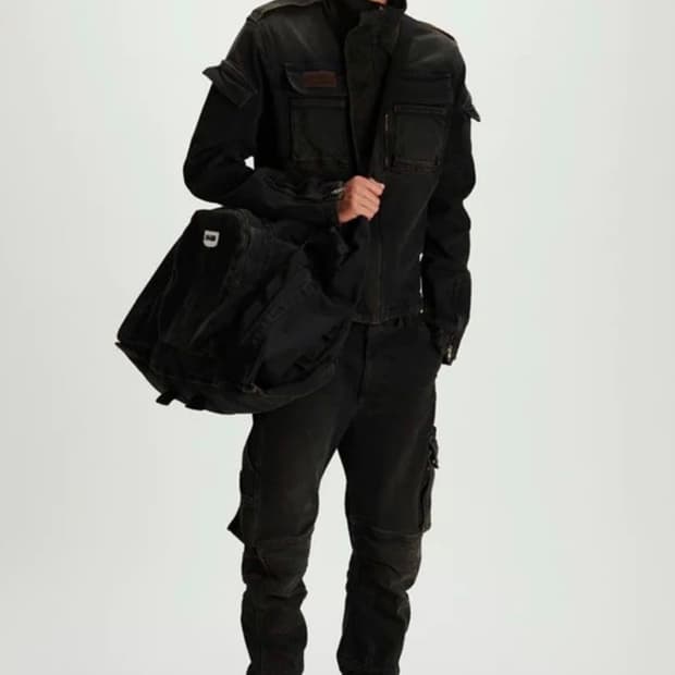 마리아노 데님 쇼퍼 숄더백