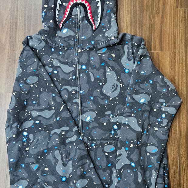 베이프 스페이스카모 후드집업 XL