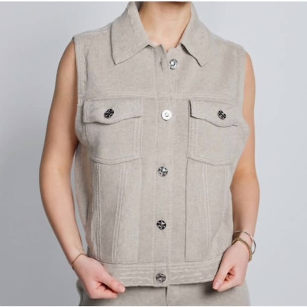 (정품)샤넬 배리 BARRIE 캐시미어 베스트자켓