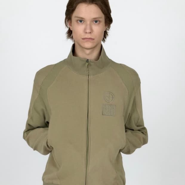 플라스틱 프로덕트 contast zipped jacket khaki s