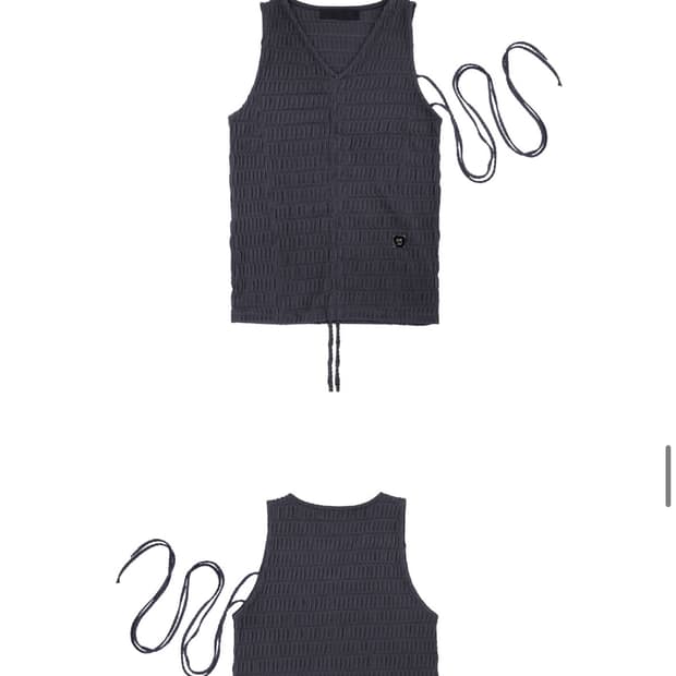 Tied Strap Sleeveless [ Charcoal ]