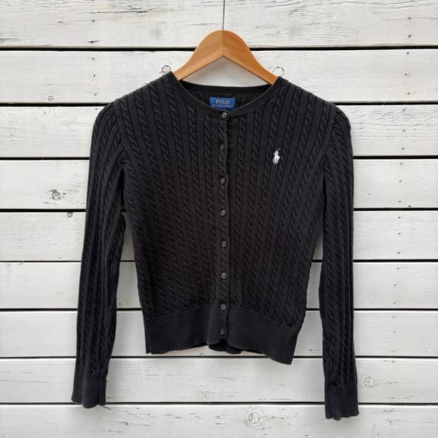 Polo 폴로 케이블 꽈배기 니트 가디건