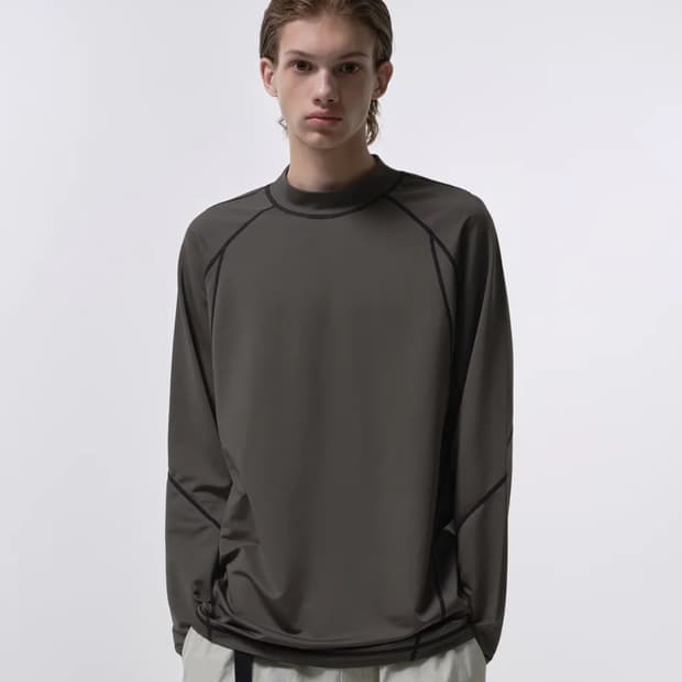 시티레저 모크넥 긴소매 티셔츠